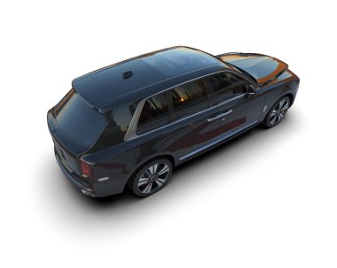 Beyaz arkaplandaki araba.