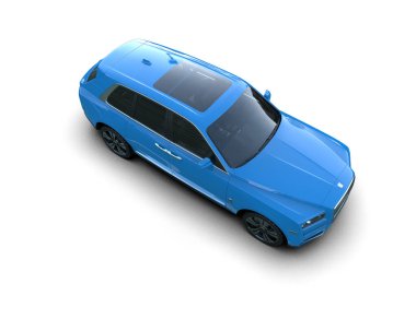 mavi araba 3 boyutlu resimleme
