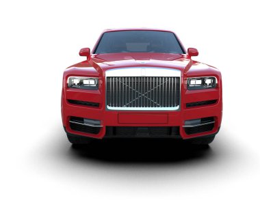 Kırmızı lüks araba - Önden Görünüm