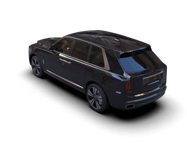 Siyah arka planı olan siyah bir iş arabası.