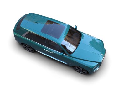 mavi modern şehir arabası