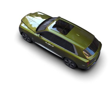 modern araba beyaz arka planda izole edildi. 3 boyutlu görüntüleme