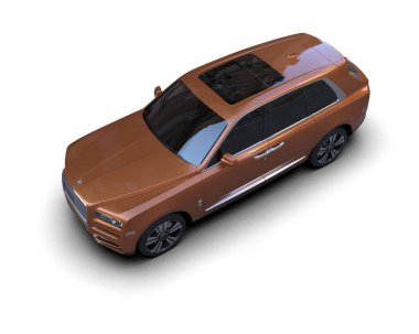 Araba beyaz zemin üzerine