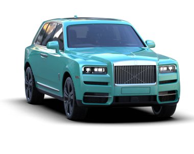 modern mavi lüks araba - ön manzara