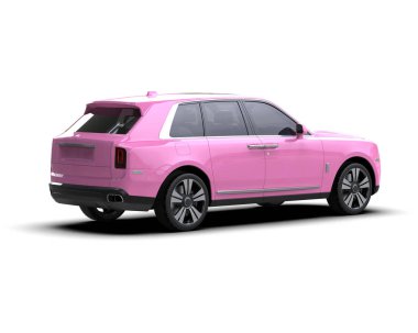 Modern şehir arabası beyazdan izole edilmiş. 3d oluşturma