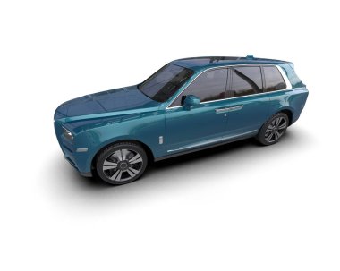 mavi modern araba - arka plan