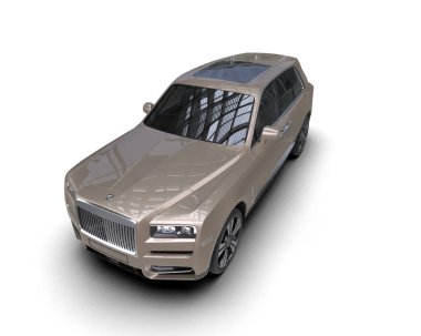 araba beyaz arkaplanda izole edildi