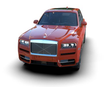 Lüks iş arabası beyaz arka planda izole