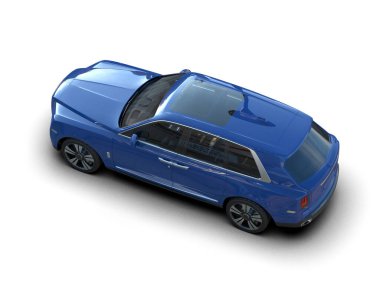mavi modern araba - arka plan - stüdyo çekimi