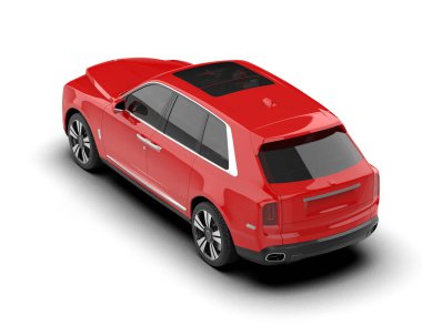 modern araba beyaz arkaplanda izole edildi