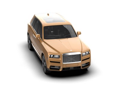 modern lüks araba beyaz arka planda izole edilmiş