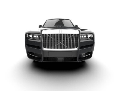 beyaz zemin üzerine siyah lüks araba.