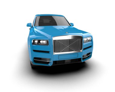 mavi modern spor araba