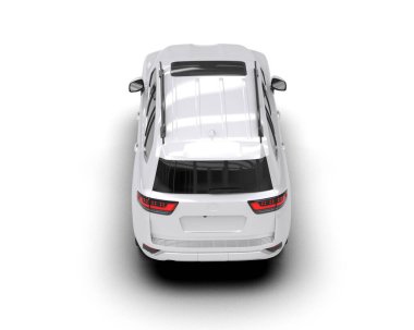 beyaz modern araba arka görünümü