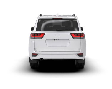 beyaz modern beyaz SUV - dikiz aynası. yan görünüm