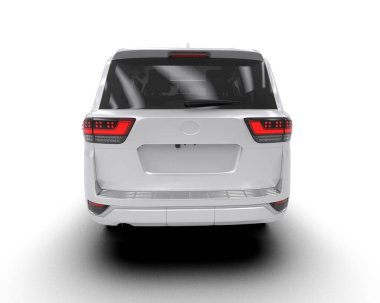 beyaz modern araba beyaz arka planda izole