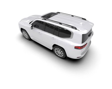 beyaz modern araba arka planda izole