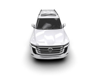 3 boyutlu beyaz araba izole edilmiş arkaplan