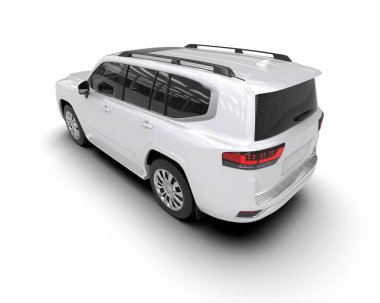 beyaz modern SUV arabası
