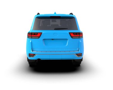 Beyaz arka planda araba arkası