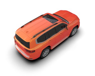 Beyaz arka planda kırmızı araba