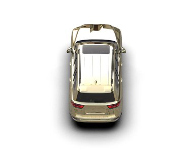 beyaz arkaplanda izole edilmiş araba 3 boyutlu görüntüleme