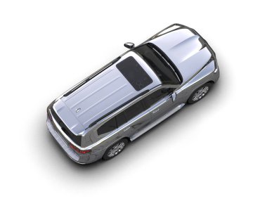 beyaz arkaplanda modern araba