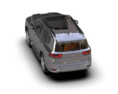 Araba beyaz arka planda izole edilmiş. 3d oluşturma.