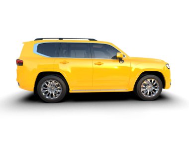 Modern kompakt aile arazi aracı. 3d illüstrasyon