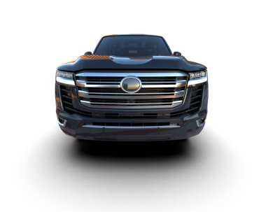 Karanlık bir arka planda modern lüks şehir arabası