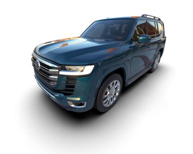 beyaz arkaplan üzerinde modern SUV