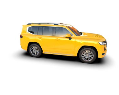 SUv beyaz arkaplanda izole edildi