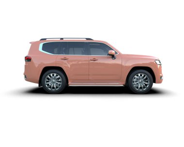 Beyaz bir arazi aracı.