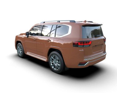 Araba premium ailesi arka planda izole edilmiş. 3d oluşturma