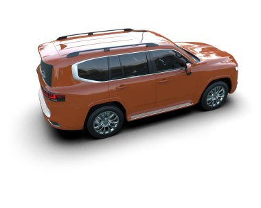 Kırmızı cip beyaz üzerine izole edildi