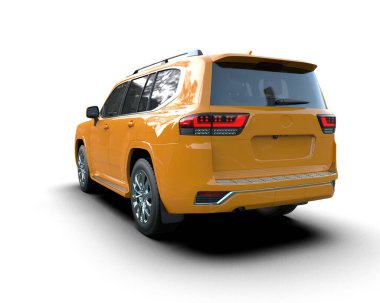 Modern kompakt araba - cip. 3d illüstrasyon