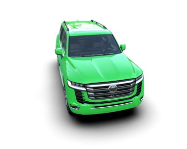 yeşil lüks modern araba beyaz arka planda.