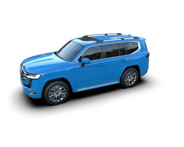 Mavi gradyan ağlı mavi SUV, 3 boyutlu görüntüleme