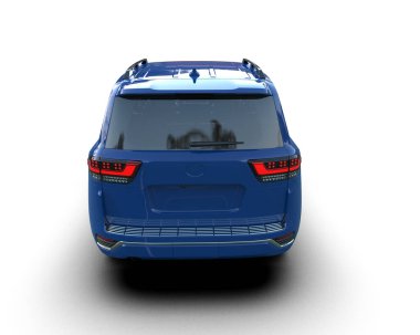 beyaz arkaplanda izole edilmiş araba 3 boyutlu görüntüleme