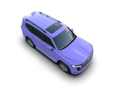 modern araba beyaz arka planda izole edildi. 3 boyutlu görüntüleme