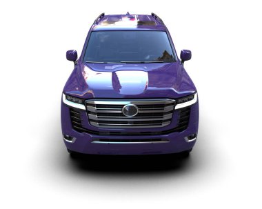 Beyaz arka planda modern lüks bir araba.