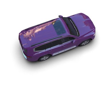 modern araba beyaz arka planda izole edildi. 3 boyutlu görüntüleme