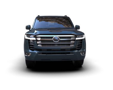 beyaz arkaplandaki modern SUv 3 boyutlu görüntüleme.