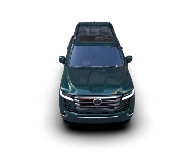 3 boyutlu araba beyaz üzerine izole edilmiş.