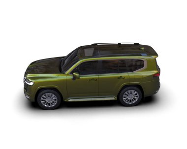 modern araba - beyaz arkaplanda izole edilmiş