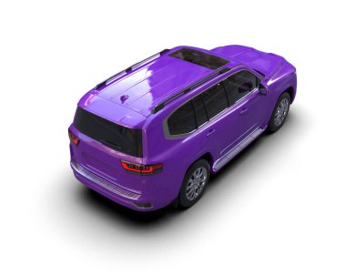 Pembe spor araba - üst görünüm