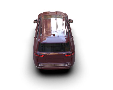 modern kırmızı SUV arabası beyaz arkaplanda izole edildi