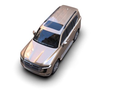 Siyah arka planda modern bir araba. 3d oluşturma