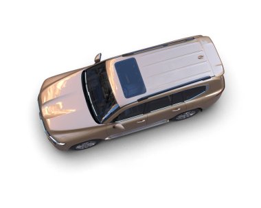 modern araba beyaz arka planda izole edildi