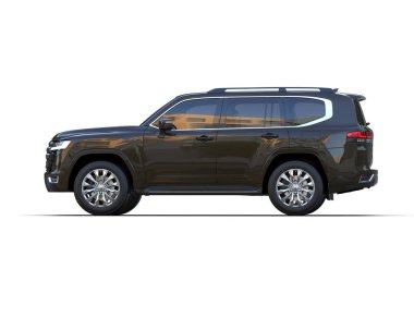 Siyah arka planda modern bir cip. 3d illüstrasyon